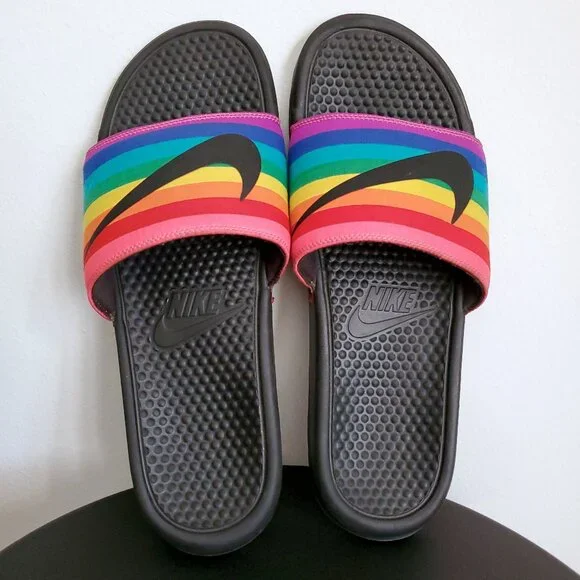 Nike | Shoes | Nike Benassi Jdi Be True Lgbtq Rainbow Slides  display picture 3